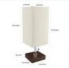 Lampada da tavolo a LED Lampada da scrivania USB, lampada da lettura notturna per camera da letto con paralume unico e base marrone