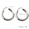 Boucles d'oreilles épaisses de style punk classique pour femmes filles mode argent plaqué or Hiphop boucles d'oreilles géométriques bijoux de mode en gros