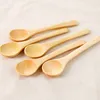 Träsked EcoFriendly Porslin Soppa Scoop Kaffe Honey Tea Round Head Wooden Spoon Stirrer HD11325