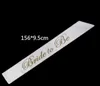 Bride To Be Sash Blanc Voile De Mariage De Mariée Satin Bachelorette Party Filles Poule Douche Kit Décoration Fournitures