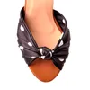 Olomm New Handmade Polka Dot Women Platform Sandali Zeppe Sandali con tacco alto Open Toe Black Party Shoes Donna US Plus Size 5-15
