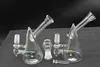 Forma di cono di alta qualità Bicchiere di vetro Bong Bong inebriante mini Dab Rig Pipa ad acqua Piattaforme petrolifere spesse cera che fuma narghilè con ciotola di tabacco da 14 mm