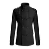 2018 NOUVEAU Hommes Hiver Chaud Trench Manteau De Laine Slim Fit Casual Reefer Vestes Solide Col Montant Double Poitrine Peacoat parka S191019