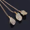 Multi Color Handmade Irregular Amethyst Citrine Wire Wrapped Pendant Necklace Women Natural Stone Crystal Quartz Fluorite Necklaces WCW080