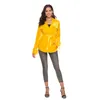 Women's Jackets NORA TWIPS Yellow Women Casual Coat Elegant Turn-down Collar Belt Slim Velvet Highstreet Autumn Minimalist Clothes1