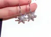 Hübsche süße Diamant-Zirkon-Blumen-Perlen-Ohrstecker für Damen und Mädchen, super glitzernde Mode-Luxus-Designer