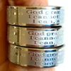 30pcs etch Serenity Prayer "God Grant me ...Stainless steel cross rings wholesale Religion Jewelry Lots