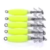 5pcslot 10cm 155g Squid Jigs Wood Shrimp Hooks Luminous Cuttlefish Artificial Bait2916448