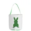 1PCS Easter Rabbit Basket Bags Borny Rabbit Printed Canvas Tote Bag Egg Candies Kosze 4 kolory1007515