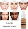 PHOERA LADY Base de Maquillage Professionnel Visage Finition Mate Liquide Blanchiment Correcteur Crème Étanche Marque Naturel Cosmétique