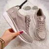 Women Designer Espadrilles Shoes New Flat-soled Side Zipper Platform Sneaker Shoes Fashion Crystal Trainers Fashion tennis Shoes size 35-43