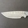 High Quality DIY Knife VG10 Damascus Steel Blade Drop Point Knifes' Blades Full Tang Stainless Steel Handle H2100