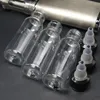 Bottiglie vuote da 30 ml trasparenti in PET all'ingrosso con coperchi twist off bianchi neri 1400 pezzi / lotto Contenitore in plastica da 30 ml per ejuice DHL libero