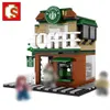 Food Shopping Mall Coffee Store Building Blocks Friends Architecture Retail Sembo City Street Mini Shop View Bricks Kinderen Kerstcadeaus Verjaardag Speelgoed voor kinderen