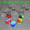 Smoking Classical Glass Ash catchers 14-14mm Reclaim Catcher Adapters with 4mm 14mm male quartz bangers and 5ml silicone containers