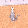 82pcs سحر التمساح التمساح المعلقات الفضية العتيقة المصنوعة من المجوهرات الفضية اليدوية المصنوعة يدويًا 26*20mm