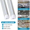 V-formad 4ft 60W kyldörr LED-glödlampor, 6000k kall vit, T8 Integrated LED Shop Light SMD2835 Dubbel rad LED-rör AC85-277V