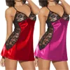 2019 Summer Sexy Lingerie Women Ladies Silk Lace Robe v Dress Dress Babydoll Nightdress Lightgown Sleepwear S-3XL305K