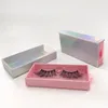 25mm 3D mink cílios feitos sob encomenda próprio marca de vison pilha caixa de embalagem gaveta de corrediça papel holográfico cílios Caixa