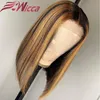 Wicca Ombre 13X6 Anteriore Del Merletto Parrucche Dei Capelli Umani Con I Capelli Del Bambino Lisci Remy Brasiliano Pre Pizzicato 130 Densità Per Le Donne