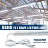 V-förmige 4 Fuß 5 Fuß 6 Fuß 8 Fuß Kühltür-LED-Röhren T8 Integrierte LED-Röhren Doppelseitige LED-Leuchtenbefestigung Klare Abdeckung Lagerbestand in den USA