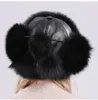 2019 Nuovo Inverno Russo Naturale Vera Pelliccia di Volpe Cappello Delle Donne Caldo di Buona Qualità Pelliccia di Volpe Cappelli Bomber Genuino Vera Pelliccia di volpe Cap6573964