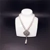 Natural 910mm White Freshwater Pearl Micro Inlay Zircon Accessories Tassel Necklace Fashion Jewelry5620306