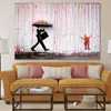 Farbe Regen Banksy Wand Dekor Kunst Leinwand Malerei Kalligraphie Poster Drucken Bild Dekorative Wohnzimmer Home Decor1234J