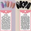 Flower 3d Nail Sticker Transparent Moon Diy Sticker Decals Tips Manicure Charm Design Adhesive Tips Art For Nail