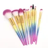 10st Sakura pulver Quicksand Makeup Brush Set Eyeshadow Foundation Kosmetiska borstar Blush Eyeliner Eyebrow Makeup Beauty Tool