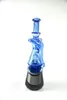 Carta and peak Recycler Glass Bong, blue hookah, 14mm connector