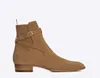 Hot Sale-2018 New England Pekade Toe Wyatt Män Boots Buckle Strap Slp Ankel Luxury Suede Boots