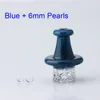 New Wholesale 30mm OD Color Glass UFO Carb Spinning Cap And 2pc free quartz pearl For Beveled Edge Quartz Banger Dab Rig