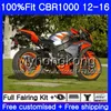 Впрыска для HONDA CBR 1000RR 2012 2013 2014 2015 2016 оранжевый серебристый горячий 273HM.56 CBR1000 RR CBR 1000 RR CBR1000RR 12 13 14 15 16 обтекатели