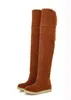 بيع الساخنة Winter Women Boots Long Over-the-Knee Snow Boots غير الرسمي للركبة الدافئة عالية أحذية عالية الفخذ أحذية عالية