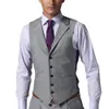 2019 Новые серые свадебные смокинги Slim Fit Groom Костюмы с боковой вентиляцией на заказ Groomsmen Пром костюмы для вечеринок (куртка + брюки + жилет) на заказ