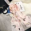 Foulard en soie imprimé papillon pour femmes, nouvelle mode printemps été 2019, châles en Europe et aux états-unis, Style vendu comme