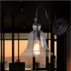 Лофт Винтаж в форме колокольчика стеклянный настенный светильник прозрачный стеклянный абажур настенные светильники бар/кафе магазин/домашний настенный светильник декор горячее изгибание