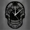 Dag van de dode suiker schedel wandklok Mexicaanse schedel dia de muertos wandklok bloemen snoep schedel decoratief hangende muur horloge cj3292001