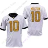 2020 NYA NCAA UCF Knights Jerseys 10 Milton Football Jersey College Black White Size Youth Vuxen All Stitched