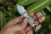 Offerta speciale 2 colori della maniglia VG10 Mini coltello pieghevole Flipper in acciaio di damasco Coltelli a catena con manico in lega di titanio TC4 Cuscinetto a sfere