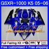 Karosseri för SUZUKI GSXR-1000 1000CC GSXR 1000 05 06 BODY 300HM.0 GSX-R1000 1000 CC GSX R1000 K5 GSXR1000 2005 2006 Fairing Lucky Strike Red