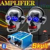 1Piece Motorcycle skull Bluetooth o with mp3 waterproof call amplifier subwoofer 12V pedal three-wheel pedal anti-theft speaker5588173