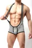 Leotard Mankini Mayo Fanila Erkekler İç Çamaşırı Spandex Erkek Bodysuit Güreş Takım Elbise Singlets Zayıflama Yelek Tulumlar Erkek