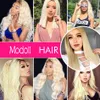 10A Modoll Hair 3 حزم مع 134 من الدانتيل الأمامي إغلاق 100 نسج الشعر البشري 613 شقراء ماليزية حزم الشعر remy مباشرة w3364177