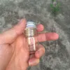 30 * 40 * 21mm 15ml Mini Söt glasflaskor Aluminiumlock Tomt Transparent Clear Present Wishing Bottles Jars 50PCSlot