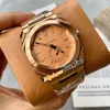 42mm Octo Finissimo 103015 102559 Swiss Quartz Mens Watch Rose Gold Case Brown Leather Strap Gents Sport Watches Hello_watch E42