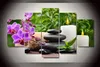 5 PCS Spa Decor Flower Stone Candle Scenery Bild tryckt Modern duk väggkonst Bild för heminredning Dekor No Frame324o