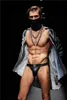 Jockmail 섹시한 남성 속옷 Jockstrap 남성 끈과 G 문자열 확대 콕 링 게이 남성 속옷 음경 운동 선수 스트랩