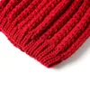 Fashion-Vertikal Stripes Faux Fur Ball Stickning Beanie Cap Soft Warm Outdr Unisex Hat